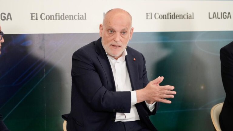 Javier Tebas, en una charla sobre el deporte