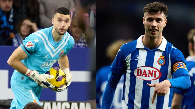 Javi Puado y Joan Garcia han destacado en enero en el RCDE Stadium