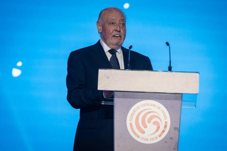 Joan Soteras tuvo unas palabras por el 125 aniversario de la Federació Catalana de Futbol