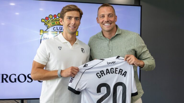 El Burgos CF apuesta fuerte por José Gragera José Gragera, presentado en El Plantío junto al director deportivo 'Minchu'