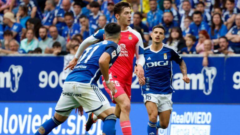 José Gragera, durante el duelo ante el Real Oviedo