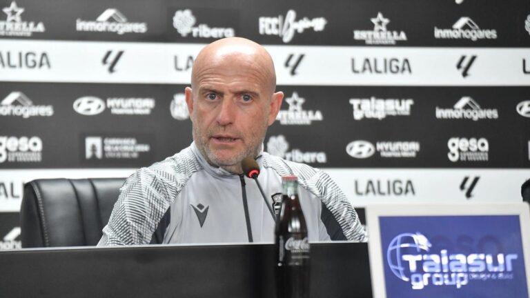 Julián Calero, en la rueda de prensa previa al duelo contra el Espanyol