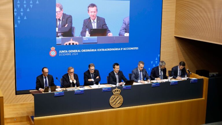 Los accionistas del Espanyol en el RCDE Stadium