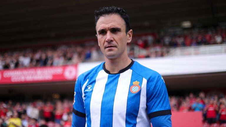 Kike García, en el amistoso entre el Boro - Espanyol