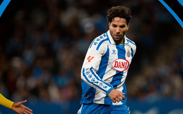 Leandro Cabrera, en el Espanyol - Girona FC