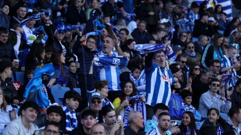La afición del Espanyol en el partido ante el RC Celta de Vigo en el RCDE Stadium