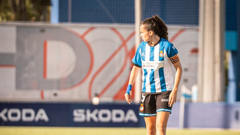 La capitana del Espanyol Femenino en el triunfo contra el Madrid CFF