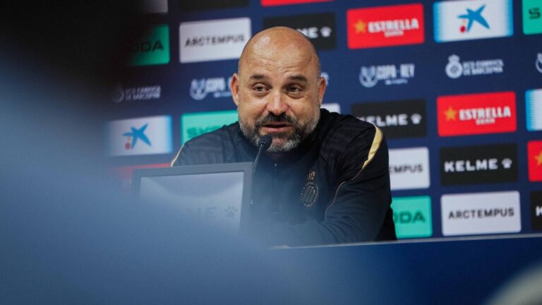 Manolo González, en la previa de la Copa del Rey en la CE Dani Jarque