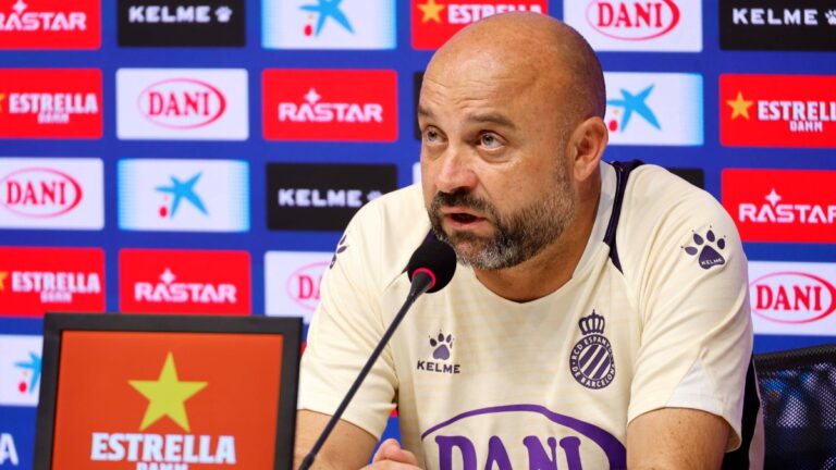 Manolo González, en la rueda de prensa previa al duelo ante el RCD Mallorca