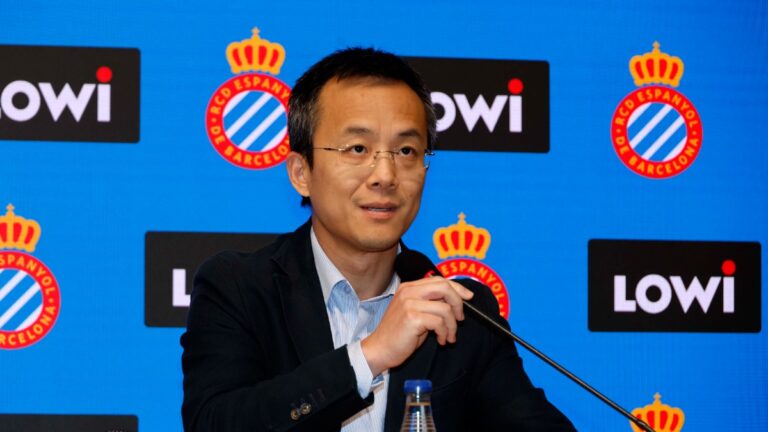 Mao Ye será el CEO del Espanyol en la etapa de Alan Pace Mao Ye, en la sala de prensa del RCDE Stadium