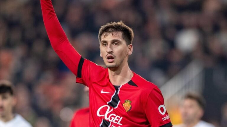 Marash Kumbulla, en un partido con el RCD Mallorca
