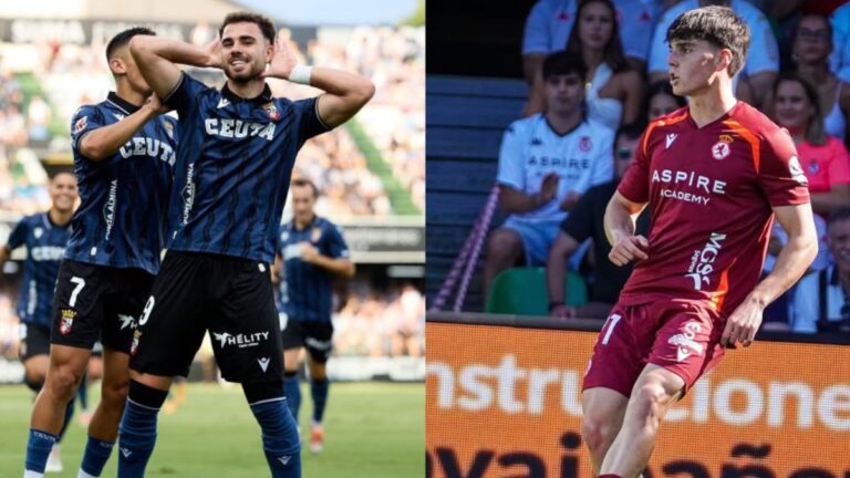 Marcos Fernández y Roger Hinojo visten la camiseta de la AC Ceuta y Cultura y Deportiva Leonesa respectivamente