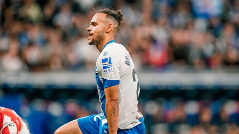 Martin Braithwaite fue clave en el 'play-off' del Espanyol para ascender a Primera división