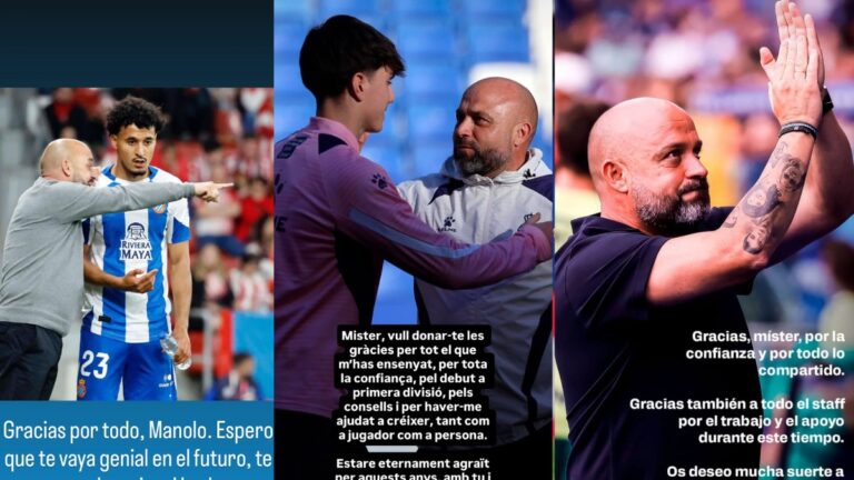 Los jugadores del Espanyol se despiden de Manolo González Los jugadores del Espanyol tienen unas palabras de agradecimiento para Manolo González