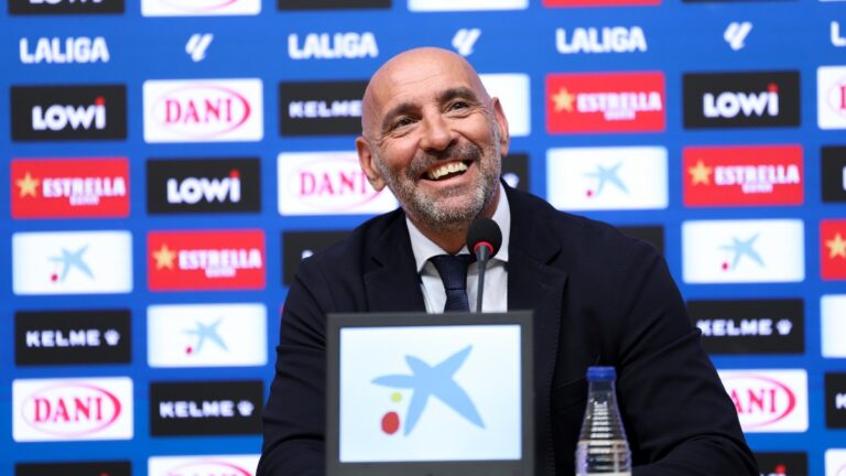 Monchi, presentado ante los medios de comunicación en el RCDE Stadium