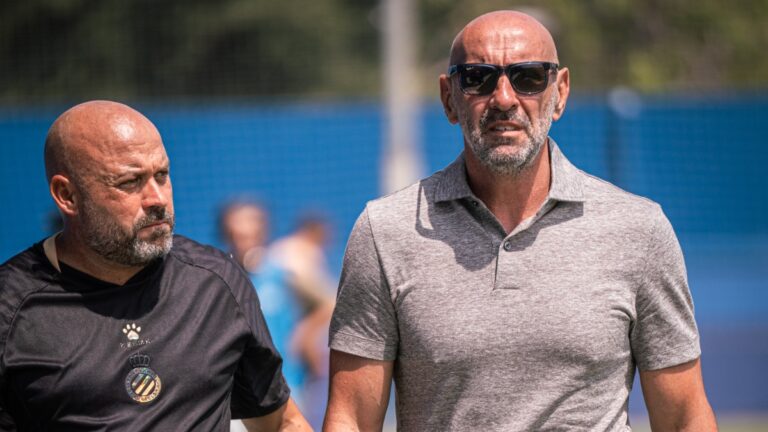 Monchi, en un amistoso en la CE Dani Jarque