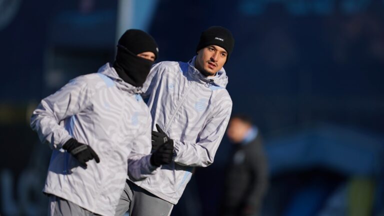 Omar El Hilali, en la vuelta al trabajo del Espanyol
