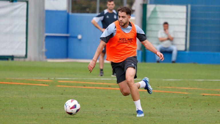 Omar Sadik se vuelve a ejercitar con el primer equipo del Espanyol tras su lesión