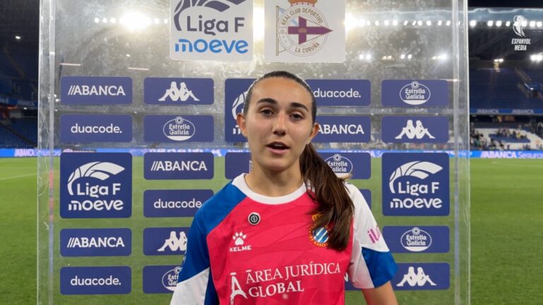 Ona Baradad, autora de uno de los goles del Espanyol Femenino en Riazor