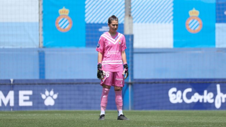 Paula Coba cierra la portería del Espanyol Femenino hasta 2027 Paula Coba, en el Espanyol Femenino - Betis Féminas en la CE Dani Jarque