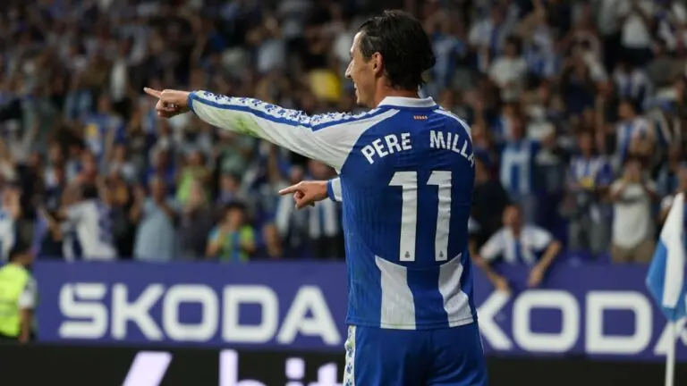 Pere Milla fue titular en el Espanyol 3-2 RCD Mallorca