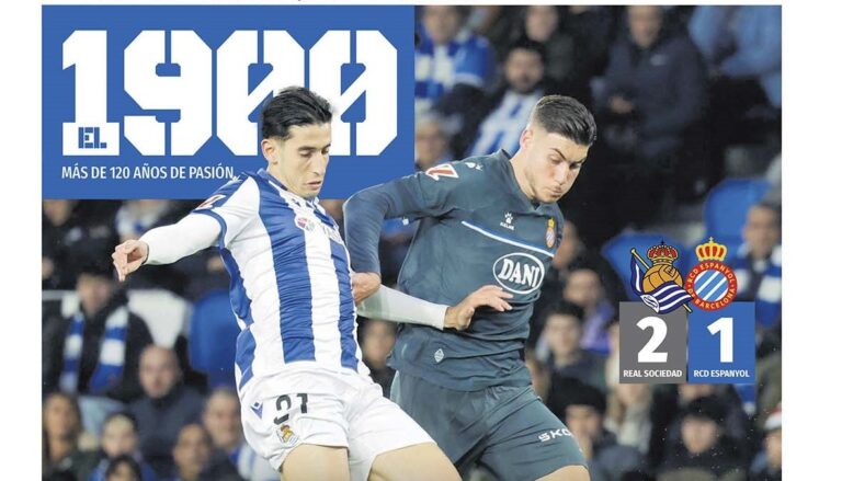 El Espanyol rozó el empate ante la Real Sociedad en el Reale Arena