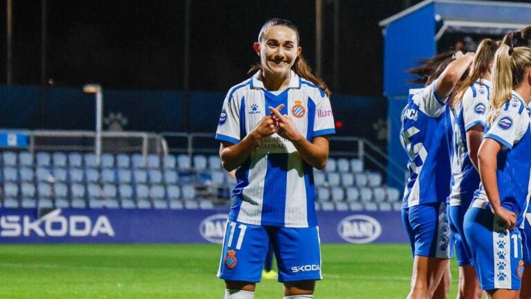 Ona Baradad marca el primer gol del Espanyol Femenino ante la SD Eibar