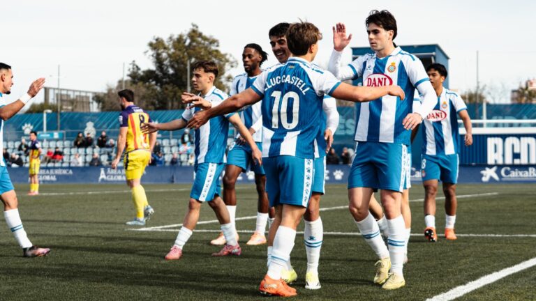 LLuc Castell, uno de los goleadores del Espanyol B 2-1 CE Andratx