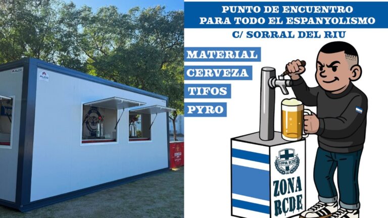 La Juvenil 1991 y la Curva RCDE ya preparan sus carpas para las previas