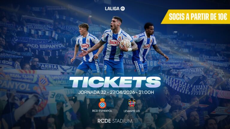 Riedel, Roberto y Ngonge protagonizan la promoción de entradas para el Espanyol - Levante UD