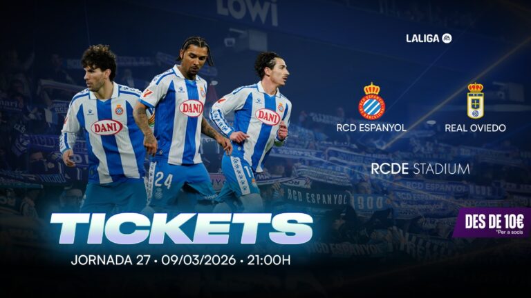 El Espanyol recibirá al Real Oviedo en el RCDE Stadium el lunes 9 de marzo