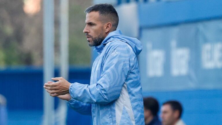 Raúl Jardiel, durante el Espanyol B - Girona FC B
