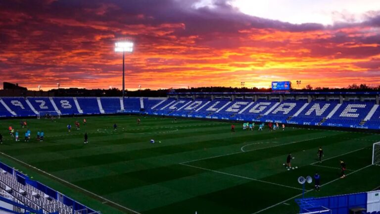 Butarque, antes de un partido del CD Leganés