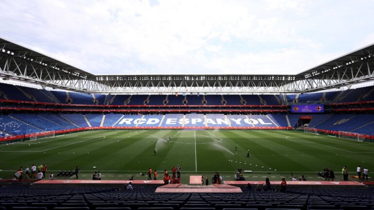 El RCDE Stadium horas antes de acoger el partido de España Femenina - Inglaterra