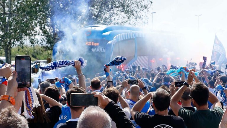 La afición del Espanyol no falló en el partido ante el Real Betis