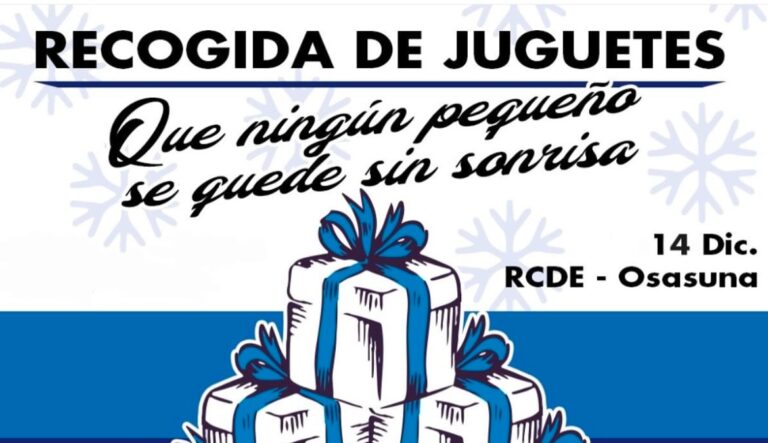 Recogida de juguetes en el RCDE stadium por la Curva