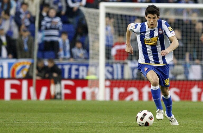 Javi López, en un partido con el Espanyol