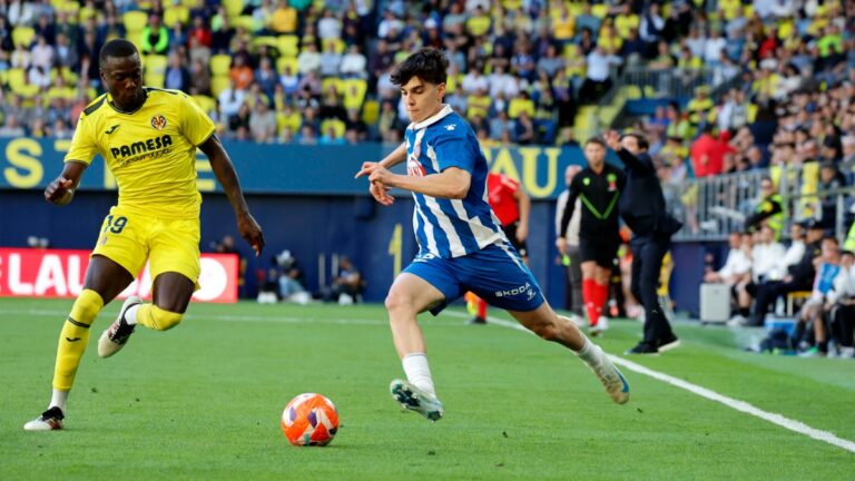 Roger Hinojo, en el Villarreal CF - Espanyol