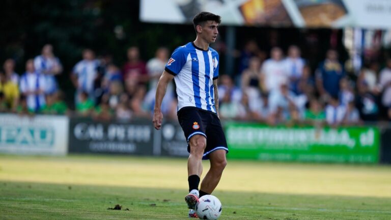 Rubén Sánchez, durante la pretemporada con el Espanyol