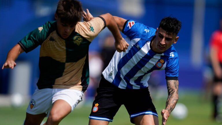 Rubén Sánchez, durante el Espanyol - CE Sabadell de pretemporada