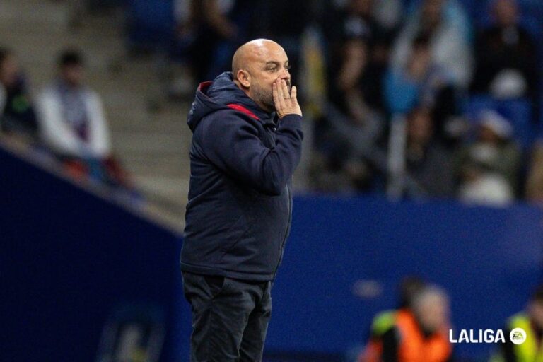 Manolo González, en el Espanyol - Rayo Vallecano de la jornada 15 de LaLiga