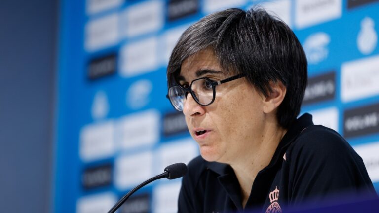Sara Monforte atendió a los medio de comunicación en la previa del Espanyol Femenino - Granada CF