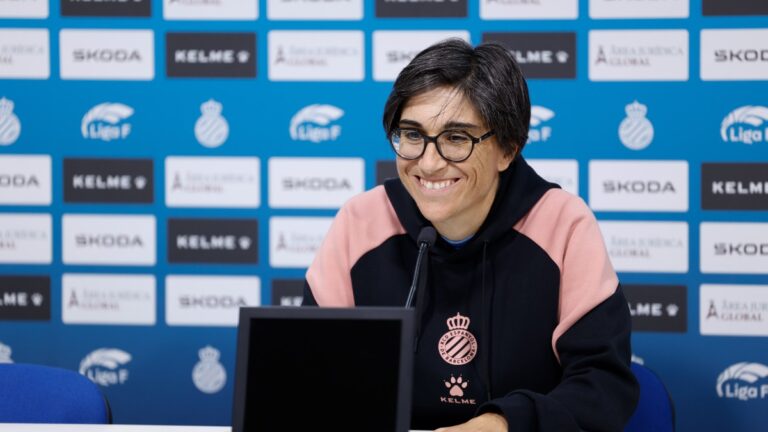 Sara Monforte atendió a los medios de comunicación después de empatar ante el Atlético de Madrid