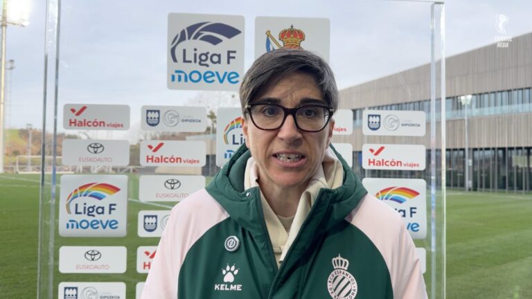 Sara Monforte, en el post partido del Real Sociedad - Espanyol Femenino