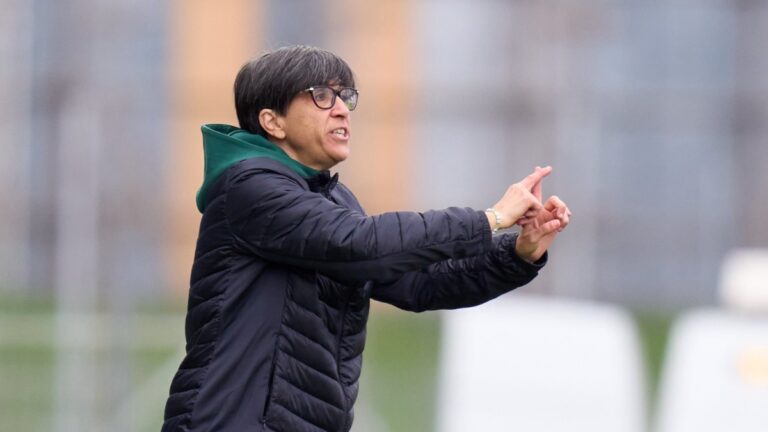 Sara Monforte, durante el Madrid CFF - Espanyol Femenino