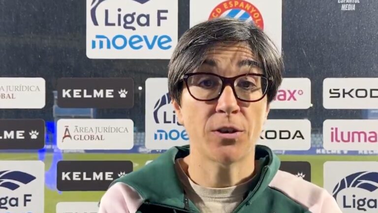 Sara Monforte, en el post partido del Espanyol Femenino - Madrid CFF