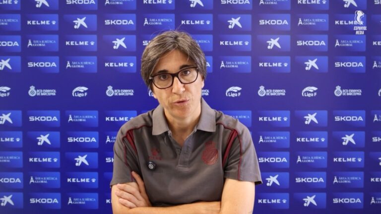 Sara Monforte: «Cada vez tenemos las cosas más claras» Sara Monforte, en la previa del Espanyol Femenino - Madrid CFF