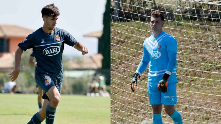 Javi Hernández y Àngel Fortuño tuvieron minutos en la pretemporada en Navata en el Girona FC - Espanyol