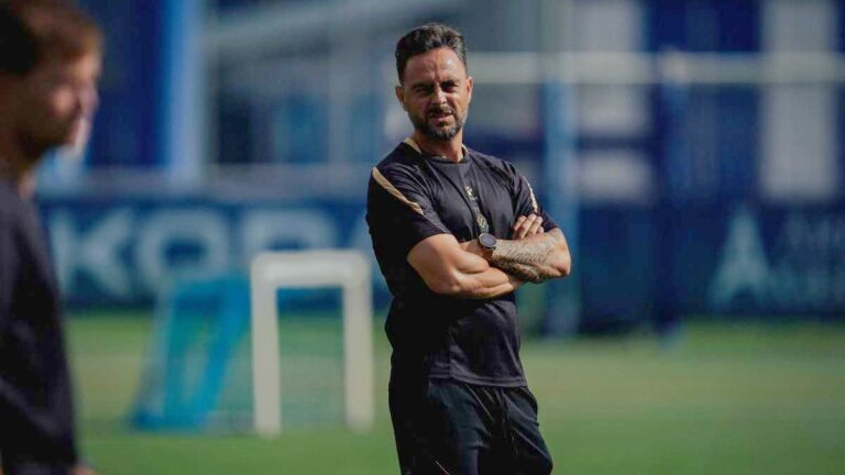 Sergio García trabaja con el Espanyol B en la CE Dani Jarque su partido ante el CD Arnedo