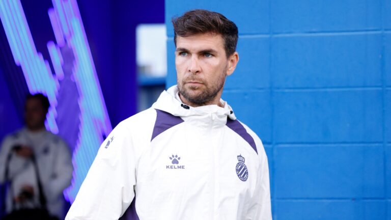 Víctor Cea, antes del duelo entre Espanyol B y Terrassa FC